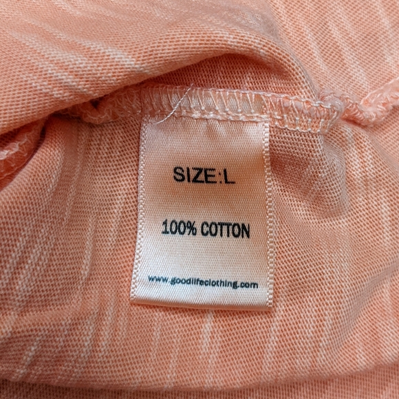 Goodlife Sun Faded Slub Scallop V-Neck T-Shirt Various New With Tags - Picture 4 of 6